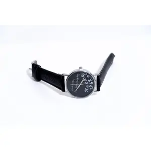 "Fun Unisex Leather Watch 'Whatever, I’m Late Anyway’ – Perfect for Holidays, Birthdays, or Special Occasions"
