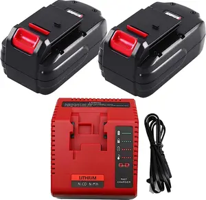 2 Packs 4.5Ah Replacement for Porter Cable 18V Battery PC18BLEX Compatible with Charger PCMVC PCXMVC