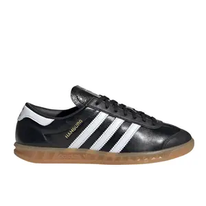 adidas Womens Hamburg Lace Up Sneakers Shoes Casual - Black