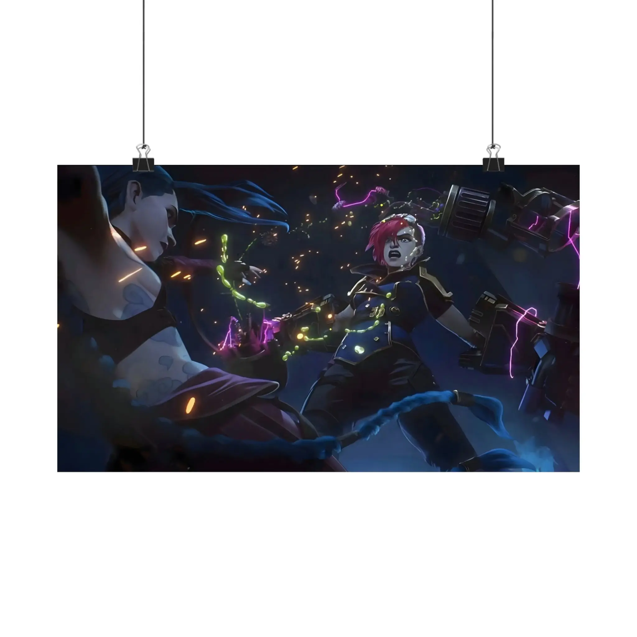 Jinx and Vi Fight Poster 1