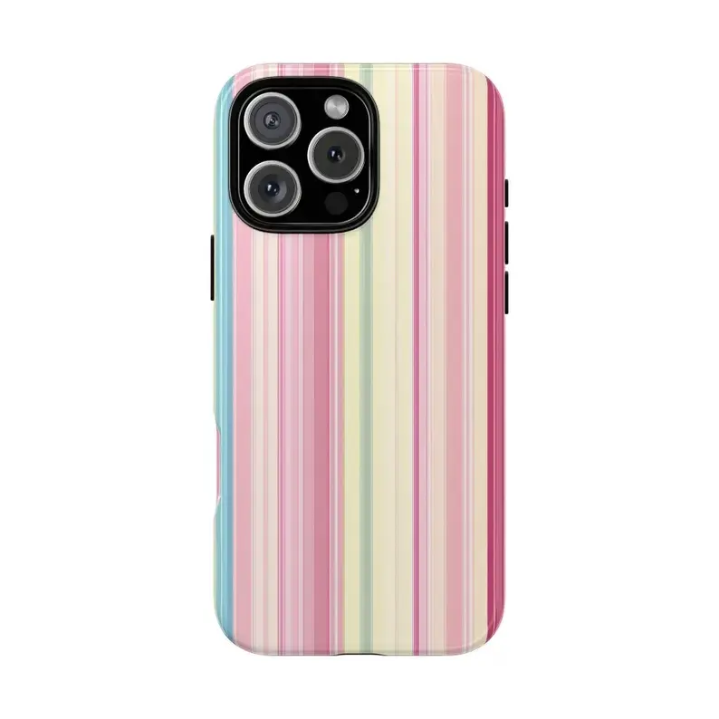 Rainbow Stripes Smartphone Case - Protective Handheld Cellphone Accessory for iPhone 17,16,15,14,13,12,SE,Max,Pro Devices with Enhanced Protection, Ideal Gift, Casing
