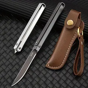 Folding Knife, 7.5 inch Stainless Steel Pocket Knife for Men Folding Pocket Knife for Outdoor, Foldable Box and Letter Cutter