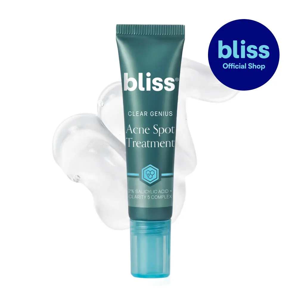 Bliss Clear Genius Acne Spot Treatment – Maximum Strength 2% Salicylic Acid Shrinks Blemishes – Clean, Vegan, Cruelty-Free, 0.5 Fl Oz
