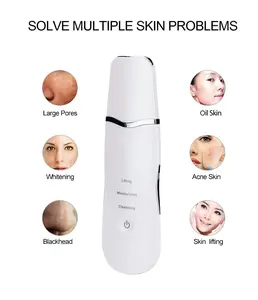 Ultrasonic Skin Scraper Facial Spatula, Electric Face Cleansing & Exfoliation Tool with 4 Modes, Rechargeable Blackhead Remover for Home Skin Care ,pad comfort