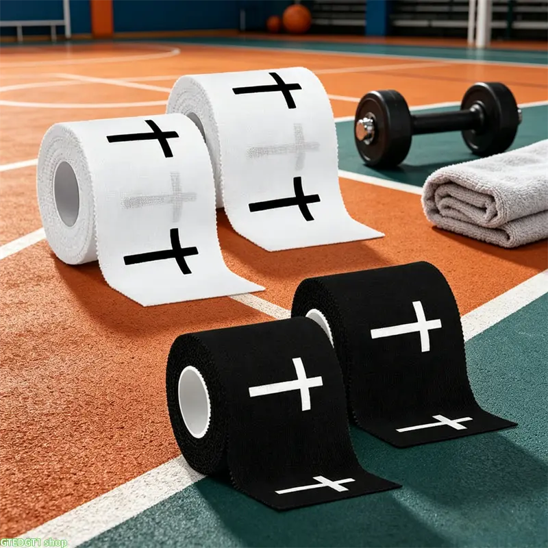 Christian Cross Cotton Athletic Tape - Breathable Sports Wrap for Soccer, Football, Daily Training, Versatile Use (Bag Charm Accessory)