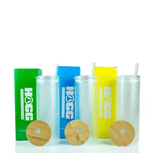 20oz SUBLIMATABLE GLOW GLASS SKINNY TUMBLER