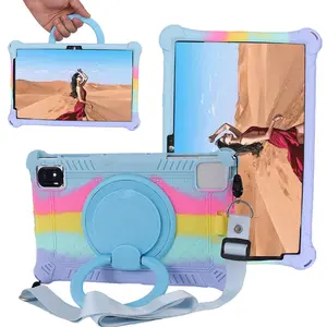Rotating Soft Silicone Case For TCL 10 TAB MAX 10.36'' Tab 10S 10L 10.1inch 360 Kids Safe Kickstand Tablet Cover