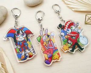 Pomni, Jax, and Caine 3 Inch Acrylic Charm Keychains (The Amazing Digital Circus)