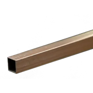 Square Aluminum Tube: 1/4" OD x 0.014" Wall x 12" Long (1 Piece)