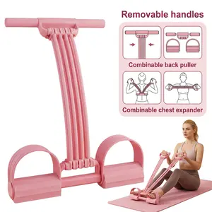Multi-functional Pedal Resistance Band Trainer – Portable Foot Pedal Fitness Equipment Home Gym Full Body Workout Machine, Exercise Sit-ups, Yoga, Abdominal Training