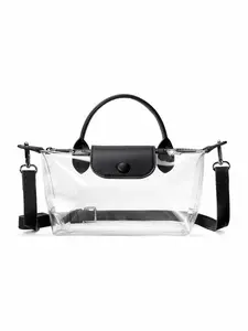 Clear Adjustable Crossbody Bag for Women Men Stadium Concert Sports Events Christmas Gift Long Strap Transparent Shoulder Bag Crossbody Purse