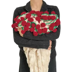 Rose  Bouquet Blanket, Plush Flannel Rose Bouquet Throw Blankets Gifts for Mother's Day, Birthday, Valentine'Day,  Decor, Bed, Sofa (59 Inches)