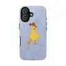 Cute Western Cowboy Duck TPU Smartphone Case - UV Printing, Aesthetic Blue Stripe, Thin Slim Lightweight Frame, Waterproof, Shockproof Drop Protection, Durable Casing for iPhone 18,17,16,15,14,13,12,11 Pro Max Plus Handheld Devices, Cute Phone Accessories