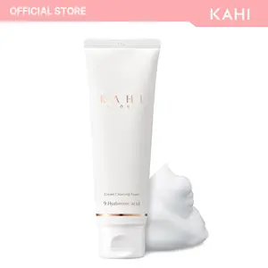 KAHI Cream Foaming Cleanser Facial Wash - Hydrating Cream to Foam Cleanser for Oily & Combination Skin - Gentle Foaming Wash w/ Collagen (2.70 fl oz)