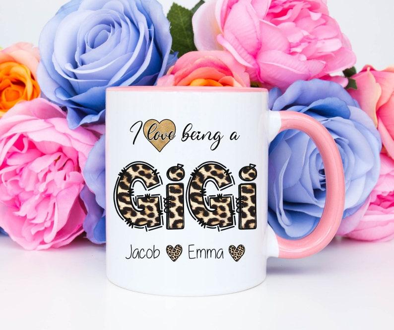 I Love Being A Gigi Mug, Gigi Mug Personalized, Gigi Gift From Grandkids, Gigi Coffee Cup, Gift For Gigi From Grandkids, Gigi Cup