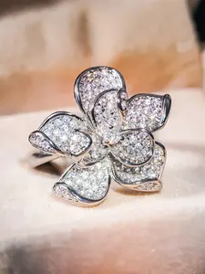 1 PC Pretty Cubic Zirconia Ring For Women For Wedding Engagement Party Jewelry Valentine's Day Gift
