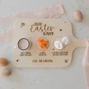 Personalized Easter Bunny Treat Board - Personalized Easter Gift - Easter Bunny Tray - Custom Easter Tray- Easter Basket - Easter Basket Tag