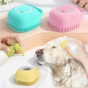 Silicone Pet Bath Massage Brush, Pet Shampoo Brush, Pet Grooming Brush, Dog & Cat Grooming Supplies, Dog & Cat Accessories