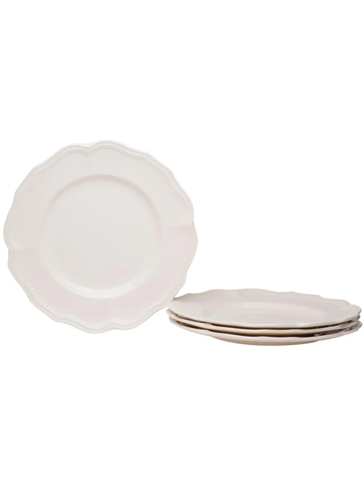 Classic White Dinner Plates - 11.25" x 11.25" x 1.25" Dinnerware Set of 4, Oven Safe, Dishwasher Safe