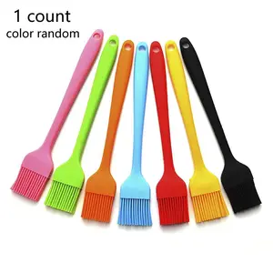 Random Color Silicone Basting Brush, 1 Count Multipurpose BBQ Oil Brush, Grill Brush, Household Kitchen Accessories, Utensils for Cooking Baking Barbecue