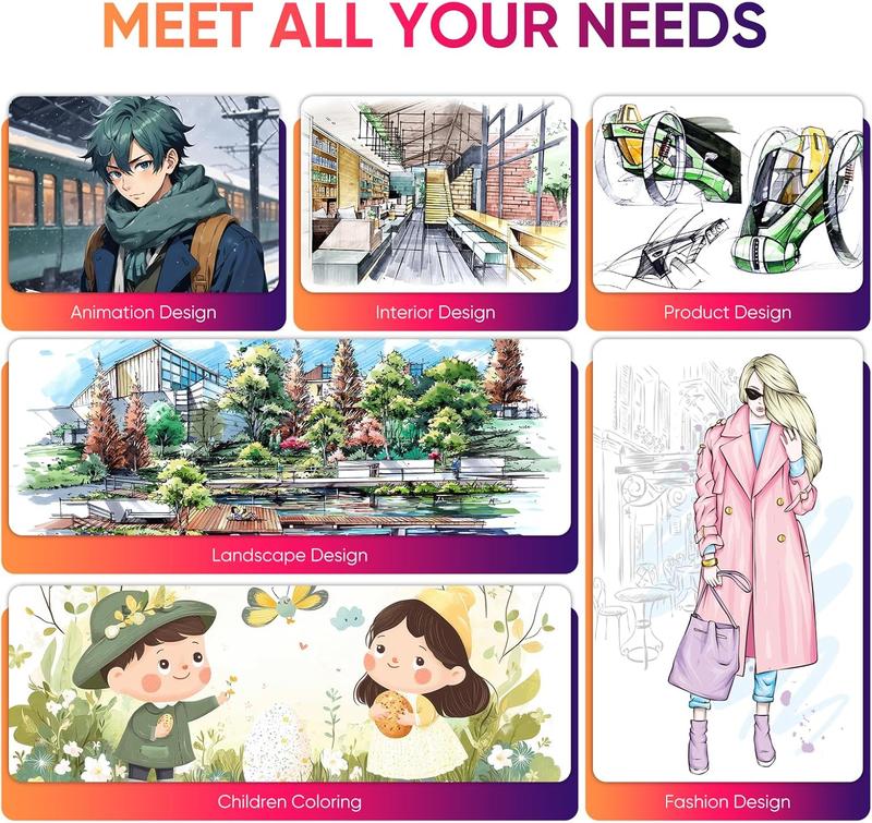 262 168 120 Gift Set Alcohol Markers Dual Tip Artist Drawing Markers for Kids Boys Girls Students and Adults Professional Grade Colors with Brown and Skin Tone Shades Ideal for New Year Christmas Halloween Gifts