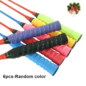 6-Pack Sweat-Absorbent & Non-Slip Overgrip Tape for Tennis, Badminton, and Pickleball Rackets