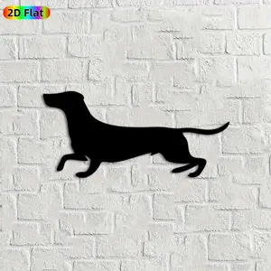 1pc Dachshund Metal Wall Art, Playful Dachshund Statue Mural, Ideal Gift for New Year, Easter, Dog Lover Enthusiasts, Weather-Resistant Metal Wall Decor Wall Sculptures, Perfect for Home Wall & Garden Fence, Charming Pet-Themed Outdoor Decor