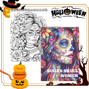 Comfortable Coloring Book for Adults & Teens, 20 Pages for Stress Relief & Relaxation, Perfect Gift for Friends & Holidays, Halloween Coloring Book, Christmas Coloring Book