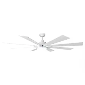 72 Inch Modern Elbe Ceiling Fan with Lighting Kit Downrod Mount & Remote Control
