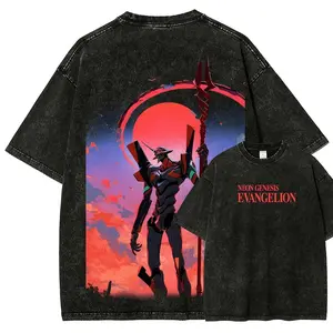 Neon Genesis Evangelion Unisex Fit Washed T-Shirt 4