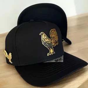 Rooster Hats SnapBack Gallo Hat for Men and Women - Unisex Mexico Style Cap, Black