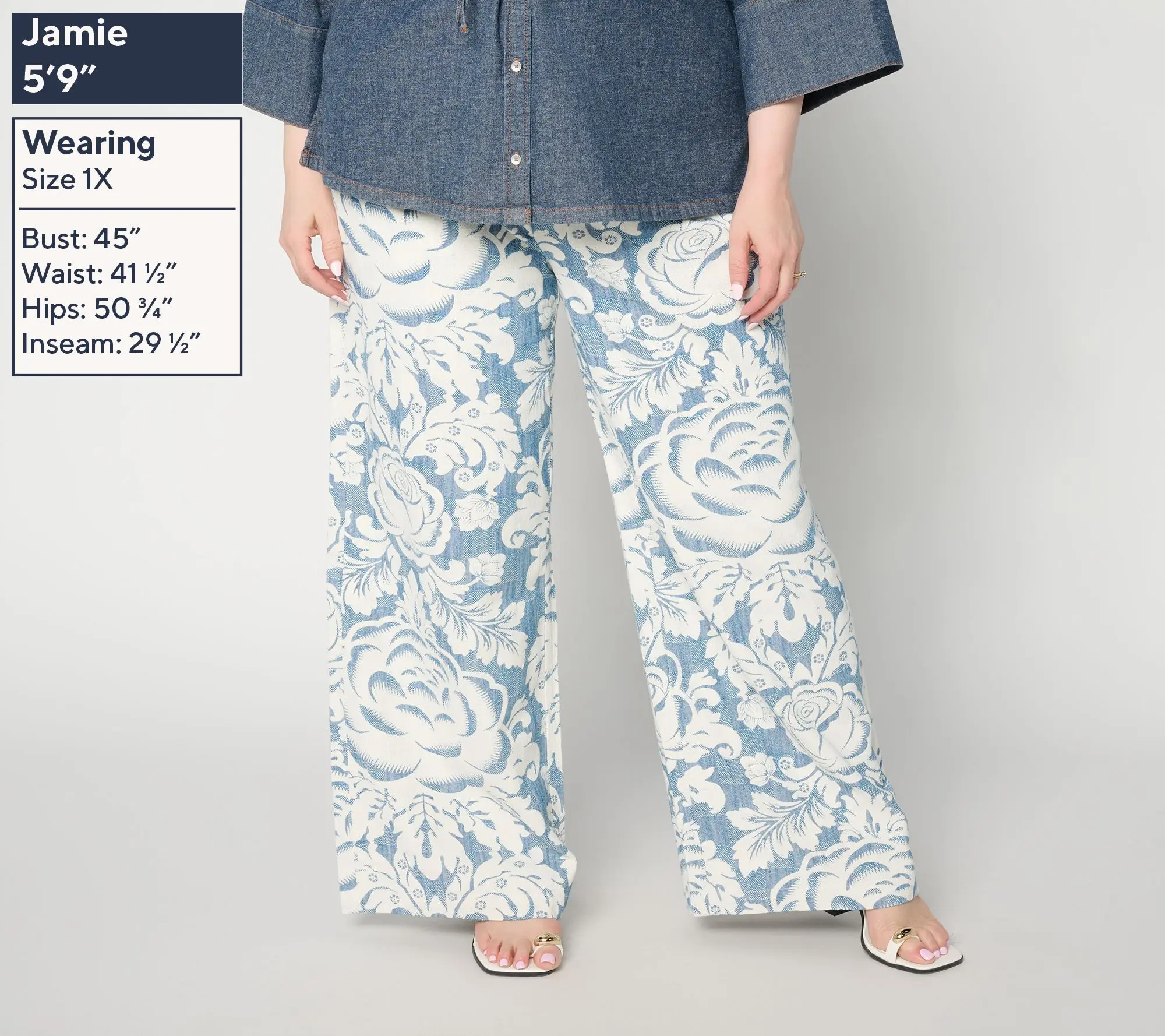 Peace Love World Petite Yarn Dye Printed Pants