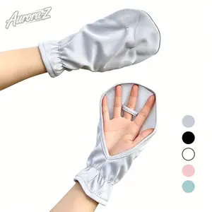 2/5 Pack Ice Silk Fingerless Sun Gloves For Women, Ice Fiber Fabric Thin Breathable UV Protection Gloves With Elastic Cuffs & Finger Loop, Perfect For Driving Cycling Outdoor Commute Travel