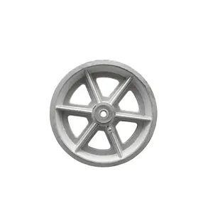 Service Caster GRA-SCC-VGR620 Replacement Wheel for Grainger Wheel 400K37 - 6 in. Semi Steel Cast Iron V-Groove Wheel with Roller Bearing - 0.5 in. Bore - Fits Carts, Containers, Racks & Doors