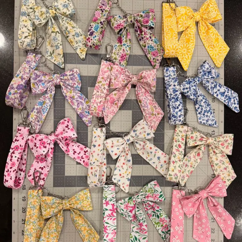 Bow chapstick holder and keychain set
