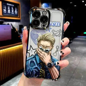 Anime Cartoon Anti-Drop Transparent Soft Case for Smartphone iPhone 16 15 14 13 12 11 Pro Max X XR XS Max 8 7 6 Plus, Durable Protective Cover