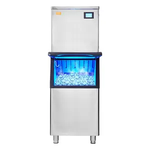 Father's Day Gift VEVOR Commercial Ice Maker, 360LBS/24H Ice Making Machine with 330.7LBS Large Storage Bin, 700W Auto Self-Cleaning Ice Maker Machine with 3.5-inch LED Panel for Bar Cafe Restaurant Business