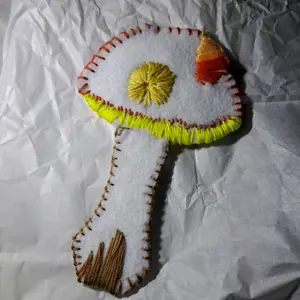 Mushroom Bookmark Handstitched by Author
