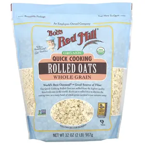Bob's Red Mill Organic, Quick Cooking Rolled Oats, Whole Grain, 32 oz (907 g)