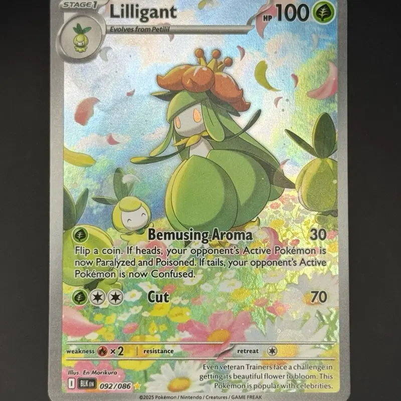 Pokémon Trading Card Game Lilligant 092/086 SV Black Bolt BLK Collectible Card with Bemusing Aroma & Cut Abilities