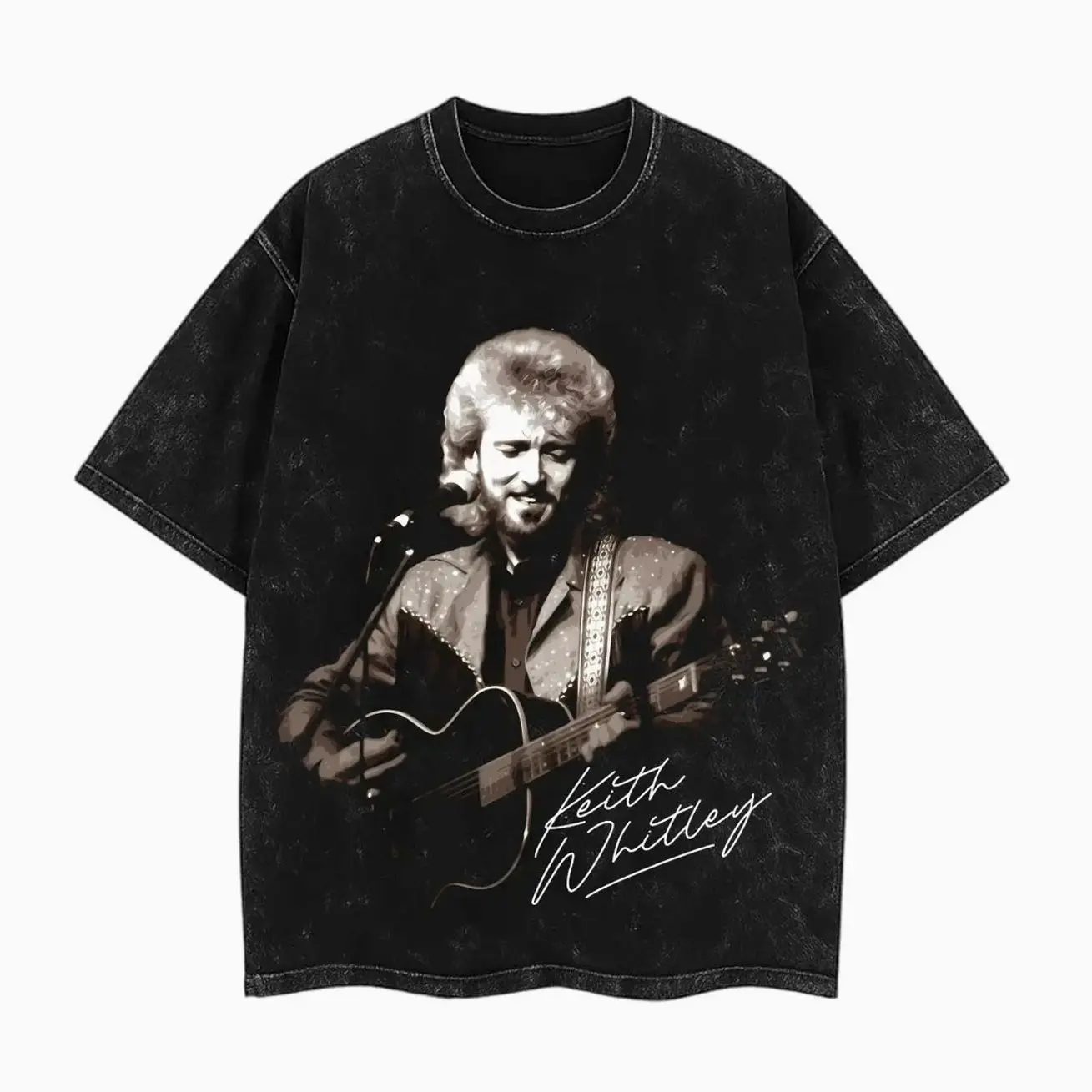 Vintage Keith Whitley 80s Country Music T-Shirt – 2-Sided Retro Graphic Tee, Unisex Cotton Shirt for Country Fans & Classic Music Lovers 7T0