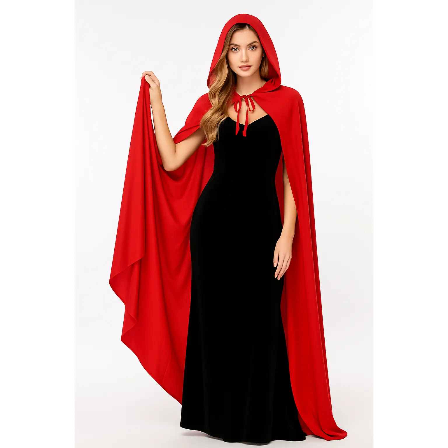 Adult Red Hooded Halloween Cape