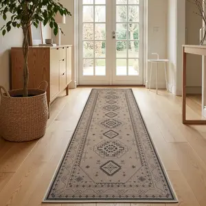 2x8 Washable Non Slip Faux Jute Rug, Durable Boho Hallway Runner Rug, Non Shedding Low Pile Indoor Floor Carpet for Entryway Bedside Porch Patio Doorway, Rustic Farmhouse Kitchen Rug