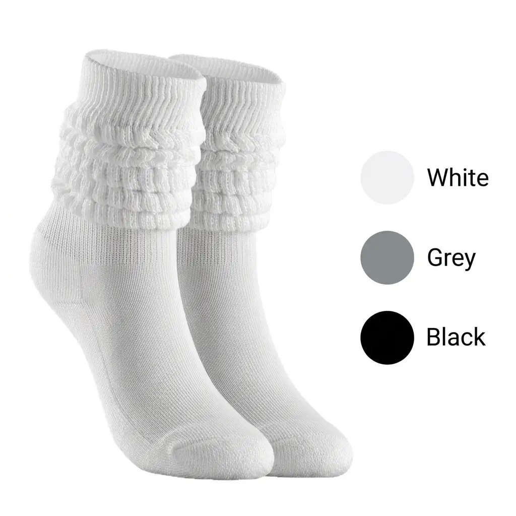 Women's 1/3 Pair Scrunch Long Crew Socks (3/6 Packs, Size 5-9) - Soft, Breathable Fabric for Workout, Casual Use, Vintage Activewear Outfits, Chic Sports Socks Womenswear Elegance