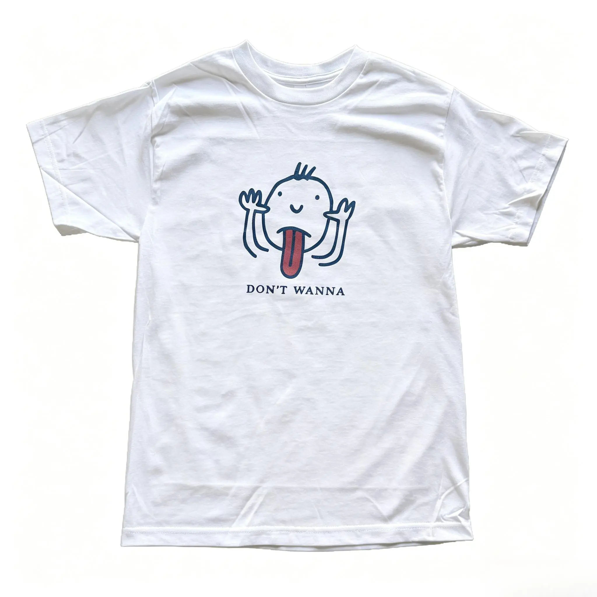 Unisex Graphic T-Shirt with Tongue Print, Soft Relaxed Fit Casual Streetwear Top with No-Fade Digital Print, Twill, Casual Wear, Printed