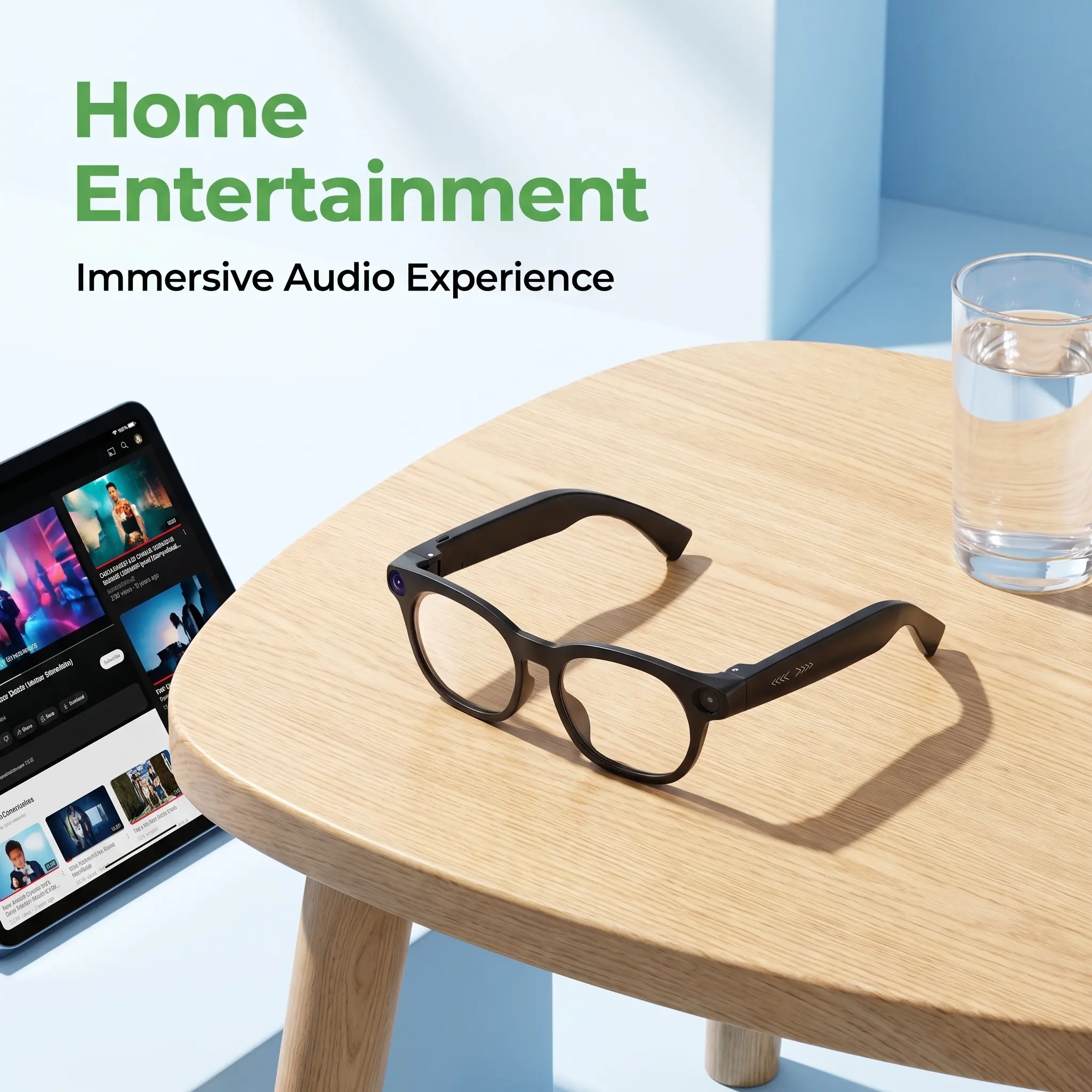 AI Smart Glasses with Camera, HD Video & Photo Capture, Real-Time Translation, Recording Glasses with AI Assistant, Open-Ear Audio, Object Recognition, Bluetooth, for Travel