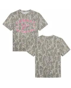 Pink Combat Waterfowl Bottomland Washed Out Camo Cotton T Shirt, Men’s Camo Hunting Tee, Lightweight Outdoor Shirt | Deer Forest Graphic T-Shirt for Men, Gift for Fan, Father's Day, Mother's Day