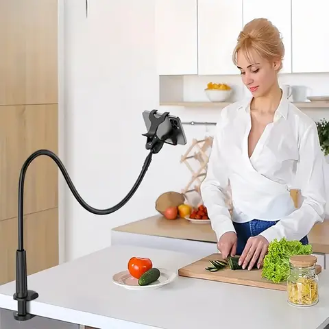 360° Rotatable Phone Holder, Universal Desktop & Bedside Phone Stand, Multifunctional Flexible Adjustable Phone Bracket For Home Office, Universal Smartphone Holder, Phone Holder Mount