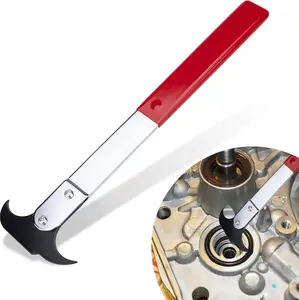 Seal Puller Tool, Oil Seal Removal Tool with Dual Hook, Universal Wheel Seal Twister Puller, Heavy Duty Seal Puller and Installer Kit for Oil and Grease Seals Removal