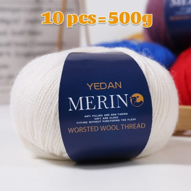 Mixed Yarn, 10pcs/set 500g Soft Warm Chunky Yarn, Multifunctional Crochet Yarn for Knitting Sweater, Scarf, Hat &, DIY Knitting Supplies